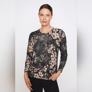 Rebecca Malone New Floral Black Women's Sweater Size Small‎ Office Careerwear